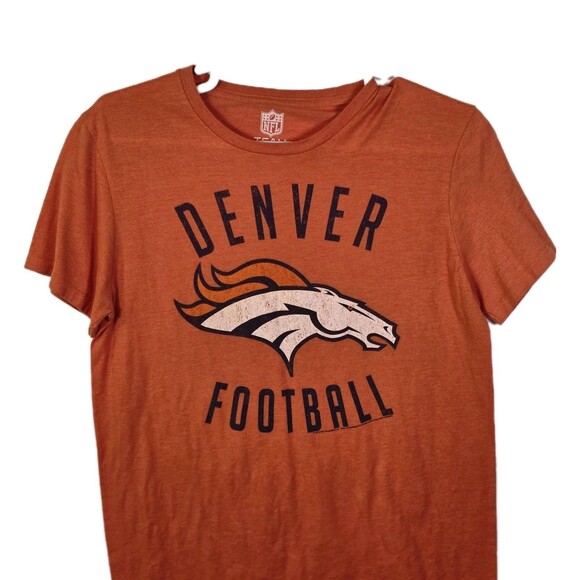 Team Apparel Men's Large Orange Denver Broncos Short Sleeve T-Shirt - Picture 1 of 5